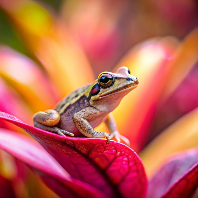 Close up of a frog