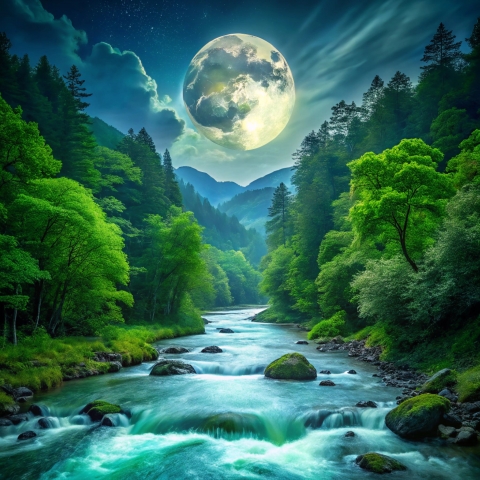Flowing river
