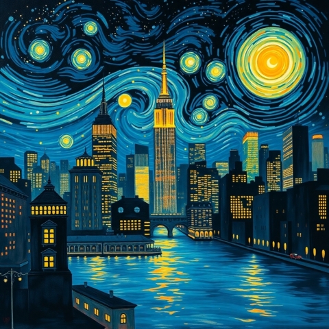 New York sotto le stelle: una metropoli nel sogno impressionista