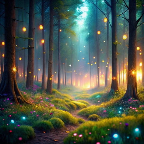 Fantasy forest landscape