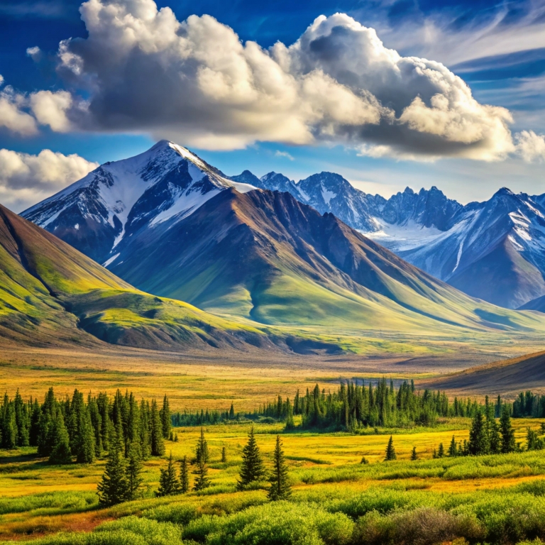 Meadow of a mountain