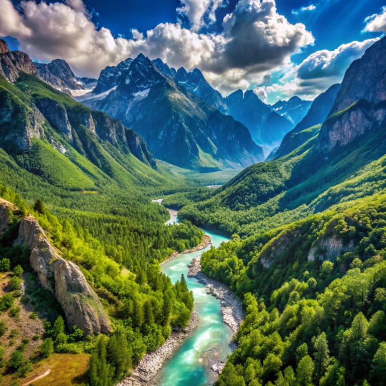 Vertical shot of the national park