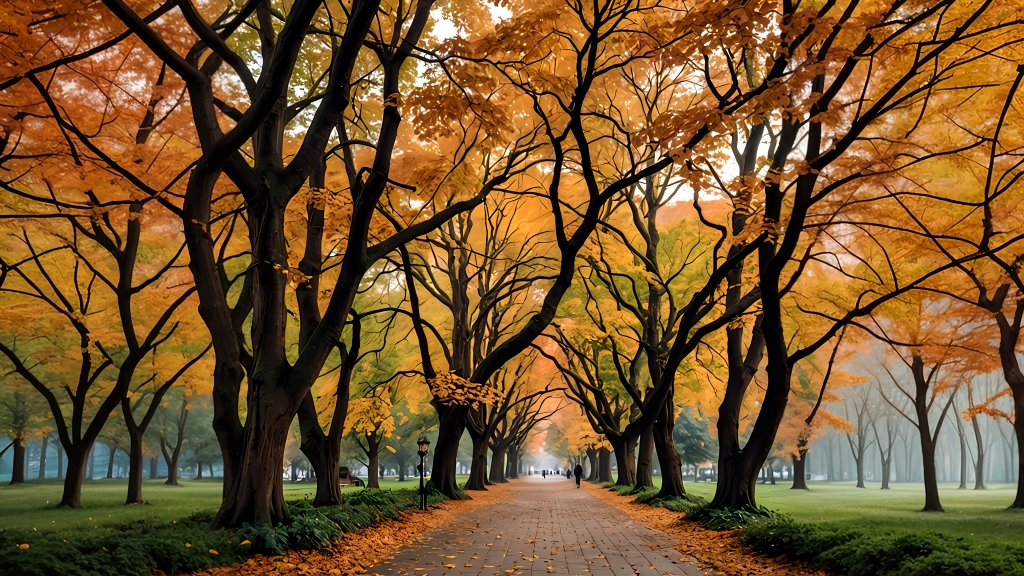 Viale in autunno