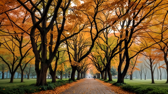 Viale in autunno