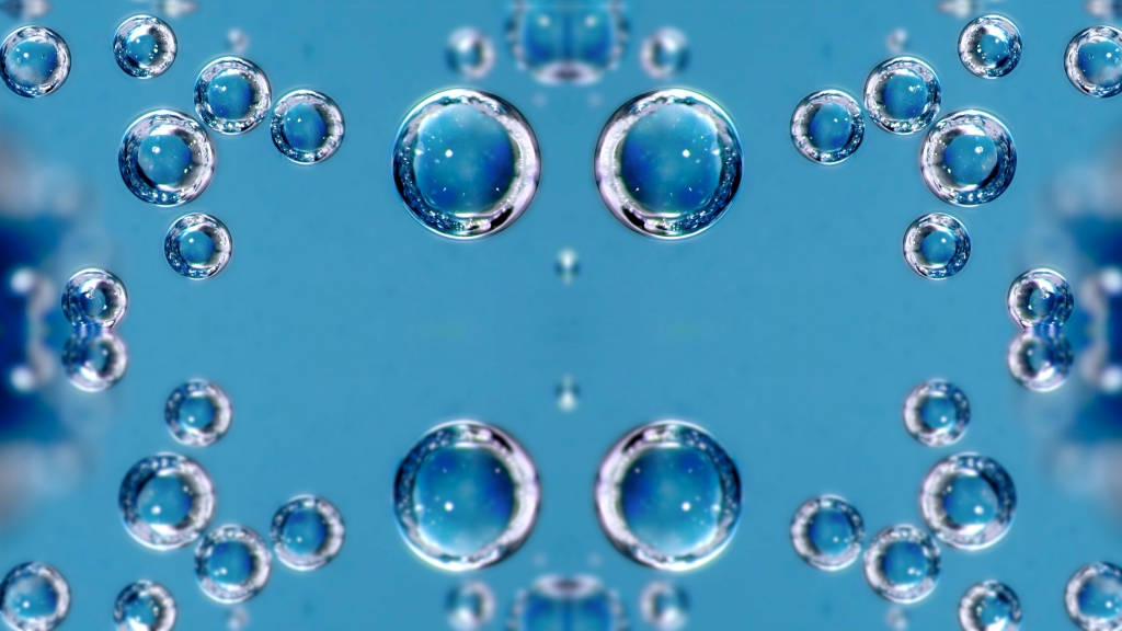 Bolle blu riflesse