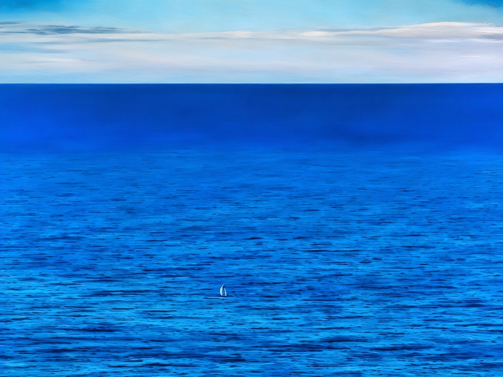 Barca a vela su un mare blu calmo