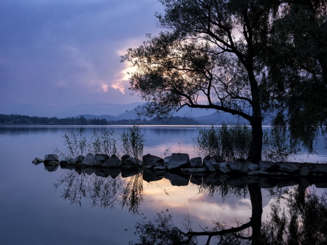 Calda luce del tramonto