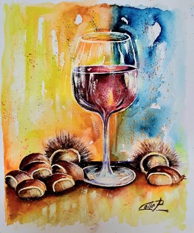 VINO novello e castagne  di P.Colle