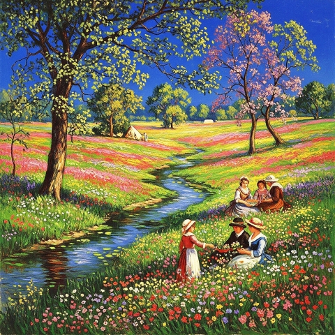 La Primavera, quadro in stile romantico
